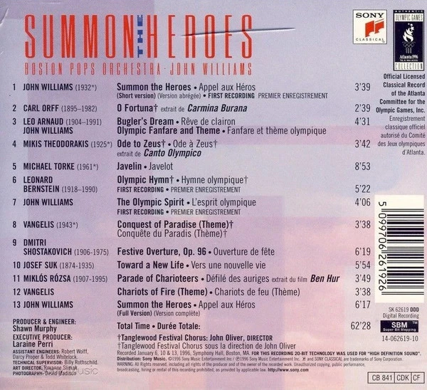 CD John Williams, Boston Pops Orchestra "Summon The Heroes" – photo 2
